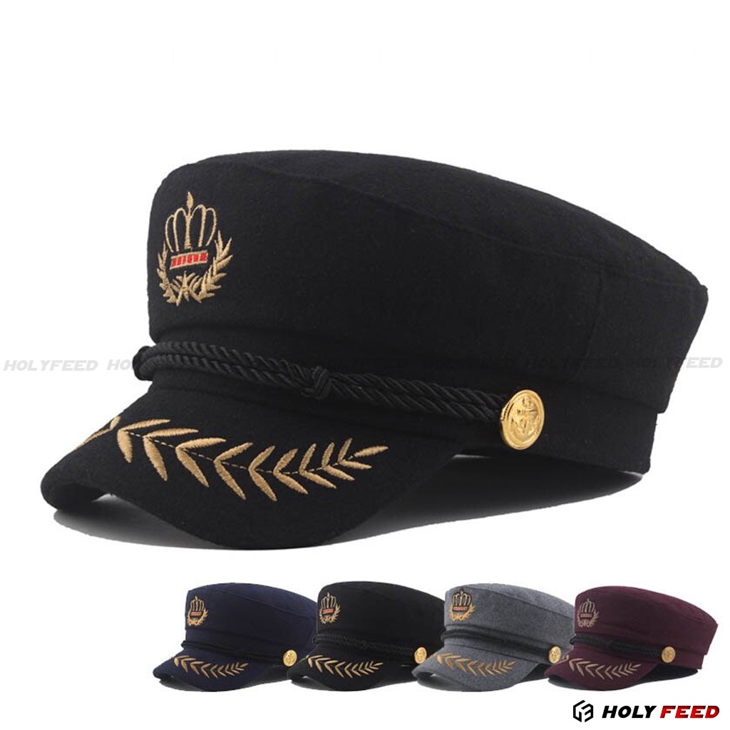 Topi Sailor Kapten Marinir Fisherman Yacht Navy Skipper Sailor Military Captain