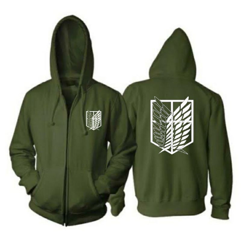 S - XXXXXL(6XL) Jaket Hoodie Zipper Anime SHINGEKI NO KYOJIN Hoodie Attack on Titan BIGSIZE OVERSIZE