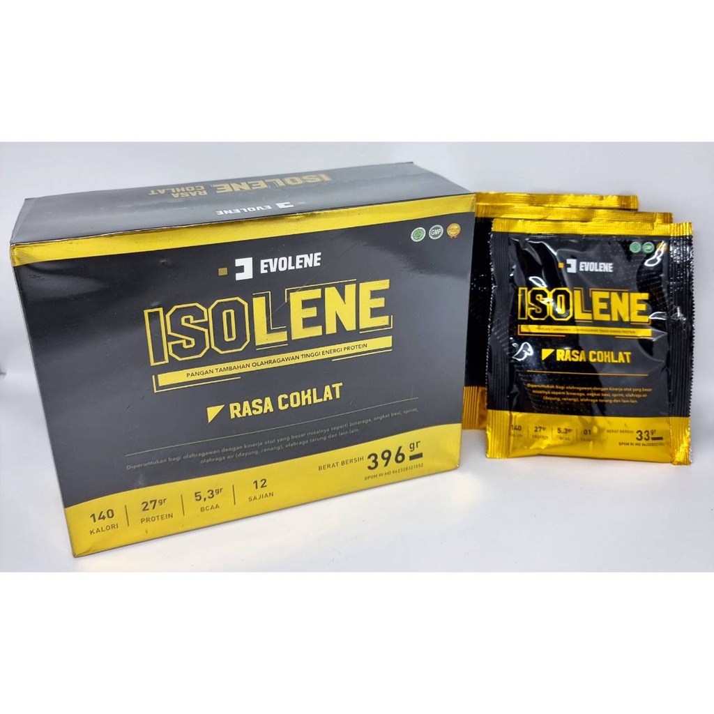 Jual Evolene Isolene Whey Protein Isolate 1 sachet 33 grams SASET