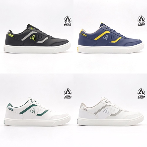 Aerostreet 36-45 Tokyo Low Hitam / Navy / Putih Army / Putih - Sepatu Sneakers Casual Sport Pria Wan