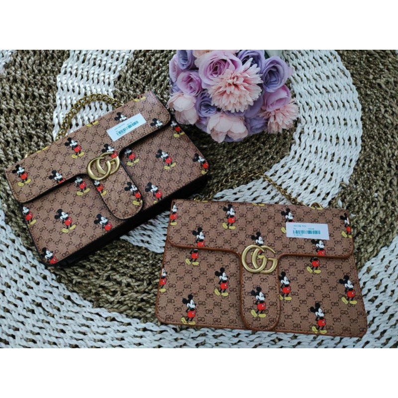 Tas Gucci Motif Mickey Mouse , Tas Wanita Import.