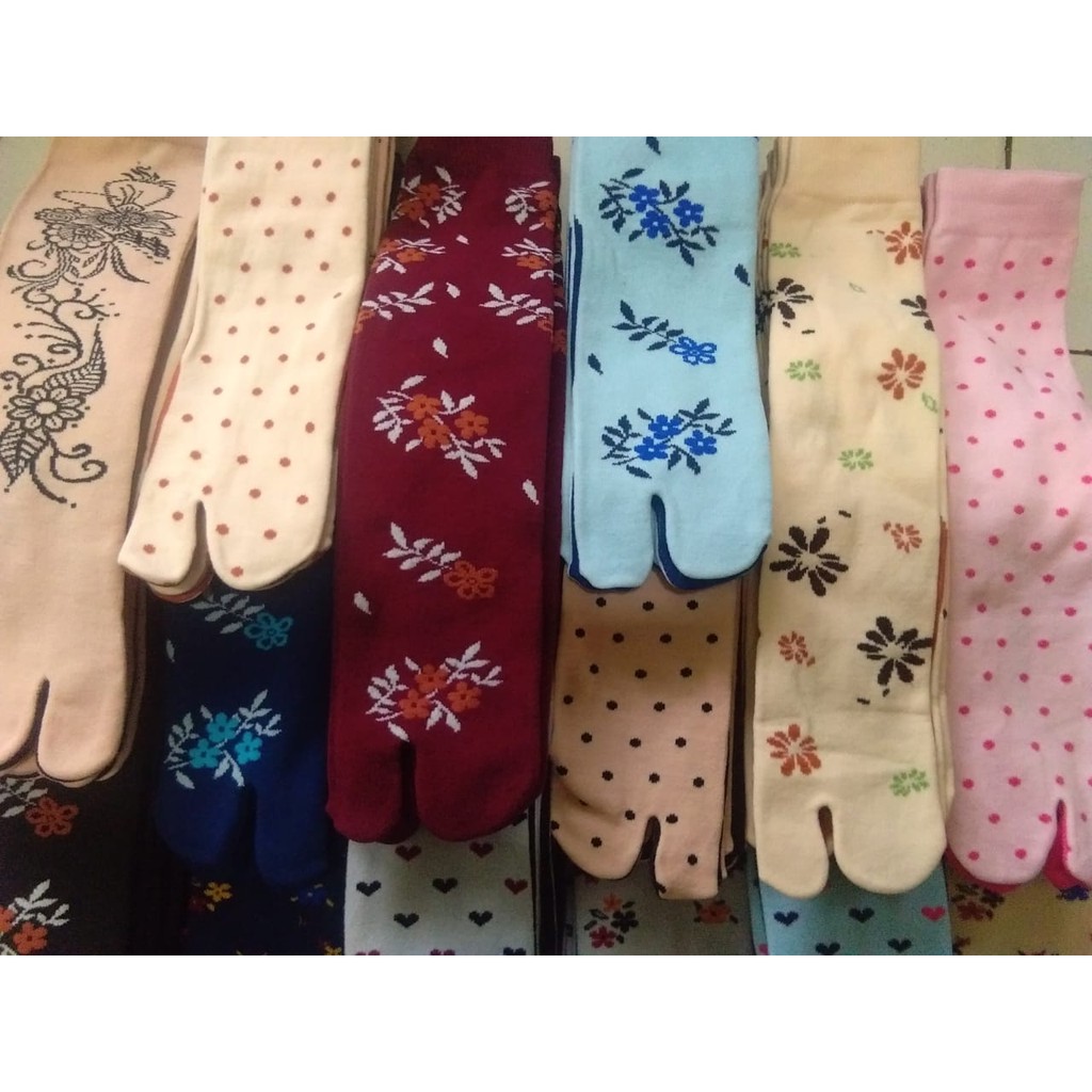 6pasang kaos kaki jempol motif random cewek-Random