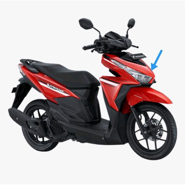 onderdil cover front panel tameng depan vario 125 150 led k59 merah ferari andalan