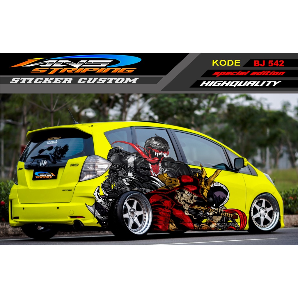 DECAL STICKER MOBIL JAZZ BRIO AGYA SIGRA AVANZA DATSUN / STICKER VARIASI MOBIL VENOM / STIKER MOBIL