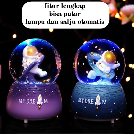 [ORGM] *Fitur Lengkap*Lampu Musik Snow Ball Otomatis Putar XL Frozen Unicorn