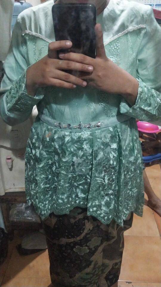 (termurah - Ori & Real Pict) Batik Couple Andhini Kebaya Couple Brukat Anabel - Bs073 By Bmaystore