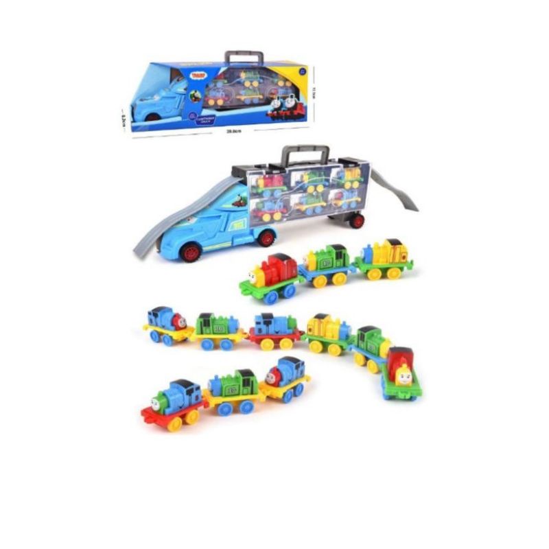 mainan mobil container truck isi 6pcs truk combination thomas train avanger cars koper