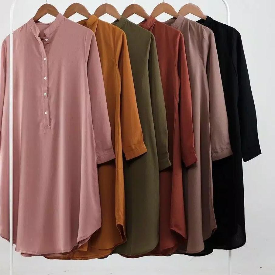I3u8T--BRILIE TUNIK – BAJU ATASAN POLOS WANITA TERBARU LENGAN PANJANG – ATASAN WANITA BLOUSE – ATASA