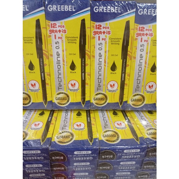 

pulpen greebel technoline 0.5 12+1pcs min 1ktk