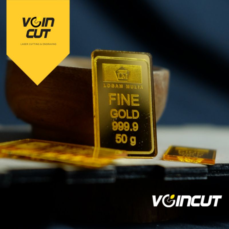 REPLIKA LOGAM MULIA 50 GRAM DEKORASI MAHAR HANTARAN PERNIKAHAN