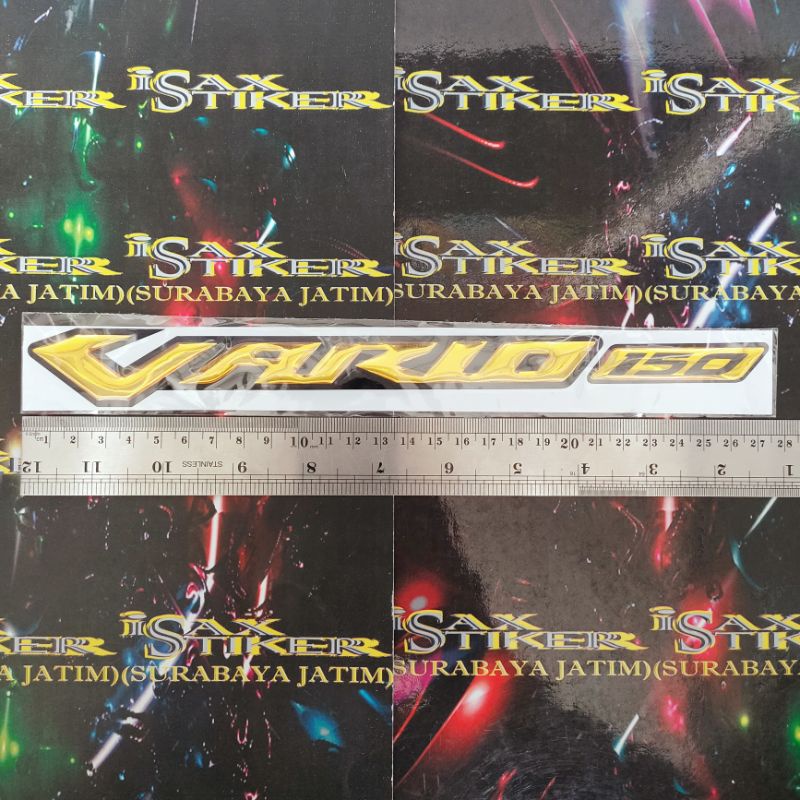 stiker timbul new Vario 150 tebal timbul gold crom