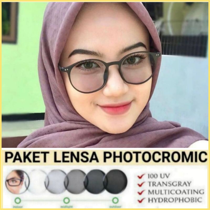 paket frame+lensa photocromic anti radiasi minus atau normal 2126