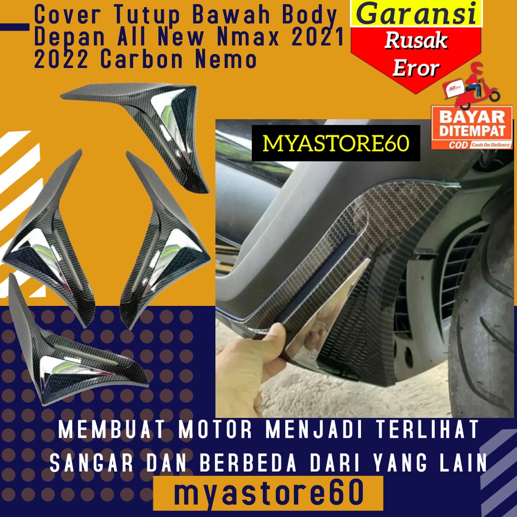 Cover Tutup Body Bodi Depan Bagian Bawah New Nmax 2021 2022 Carbon Nemo Karbon Aksesoris N max Variasi N max 2021 2022