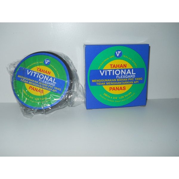 Vitional PVC Electrical Isolasi Hitam Kabel Listrik Tahan Panas Kotak