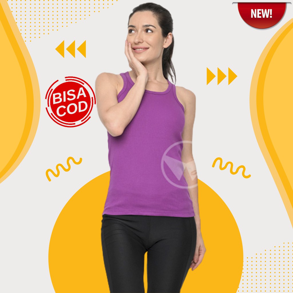 TANK TOP TANKTOP TANGTOP WANITA POLOS TANG TOP  Carla Muscle Active Tank - Purple