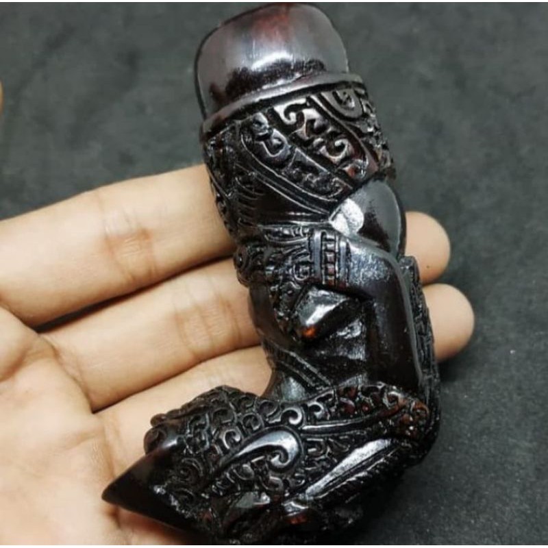 Handle Hulu Gagang Keris Kayu Ukir Ukiran Jawa Demang Kuno
