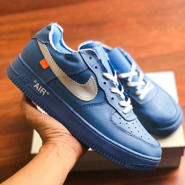 Jual Nike Air Force 1 x Off- White low 07 MCA Blue - Unauthorized 