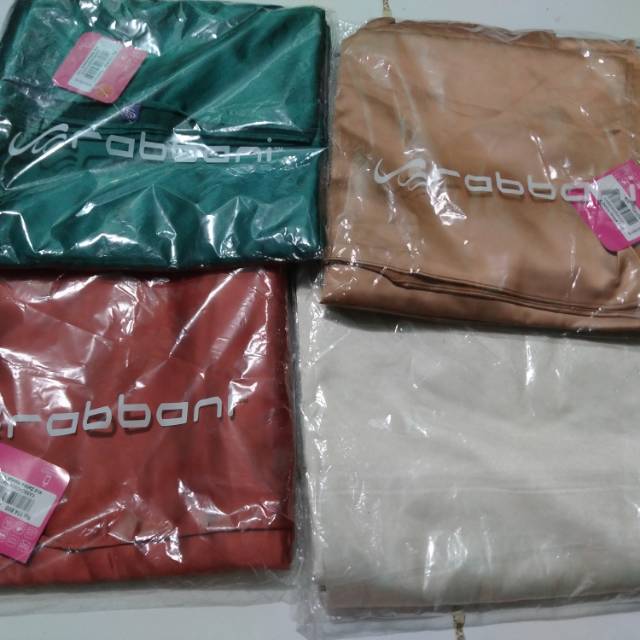 Kerudung syar'i Rabbani Original cuci Gudang bonus masker hijab dan bros dagu cantik
