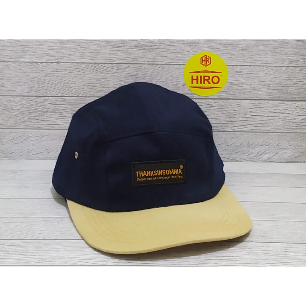 Topi Distro Pria/Topi Snapback Bordir THANSINSOMNIA Kombinasi New Model/Topi Lima Panel