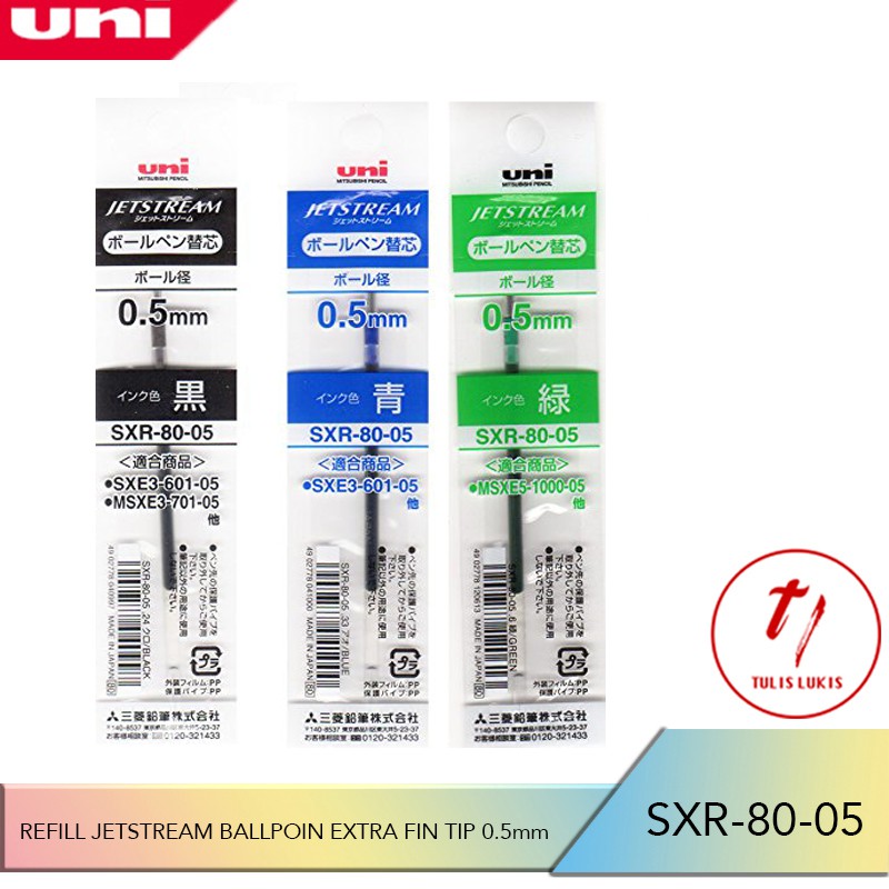 

REFILL JETSTREAM BALLPOIN MULTI UNI SXR-80-05 DIAMETER TIP 0.5mm