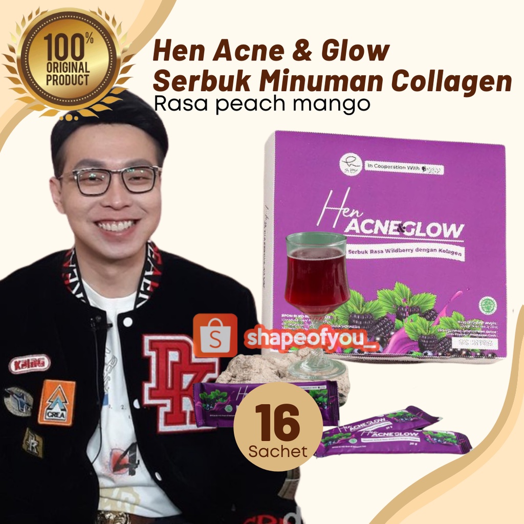 Minuman Collagen Acne Glow Minuman Kolagen DNA Salmon Pencegah Jerawat Atasi Bruntusan Meredakan Peradangan Jerawat