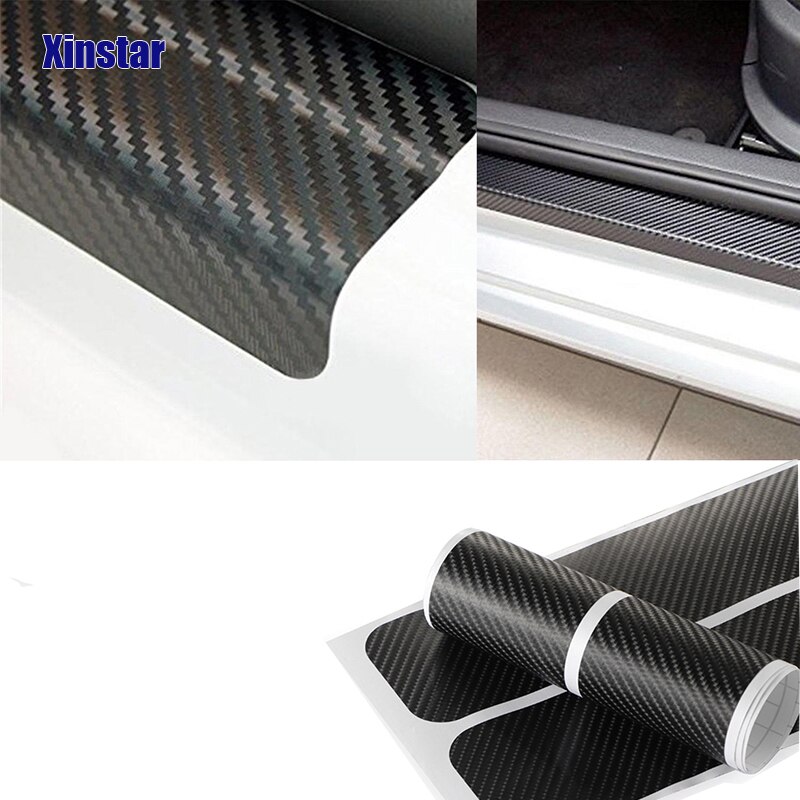 4pcs Stiker Label Pelindung Pintu Mobil Bahan Carbon Fiber Untuk Ford Focus Cmax Smax