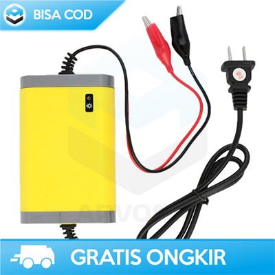 CHARGER AKI MOTOR MOBIL MURAH 12 V 2A TAFFWARE ORIGINAL UD11 OTOMATIS