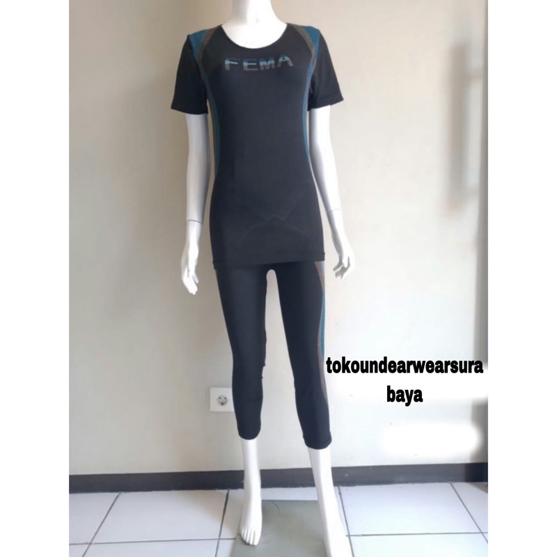 Baju senam import / baju senam satu setel BAHAN super tebal melar smpai 90 kilo,(7200)