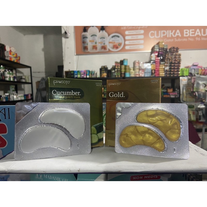 qiansoto eye mask -- masker patch qiansoto bpom -- masker mata gold