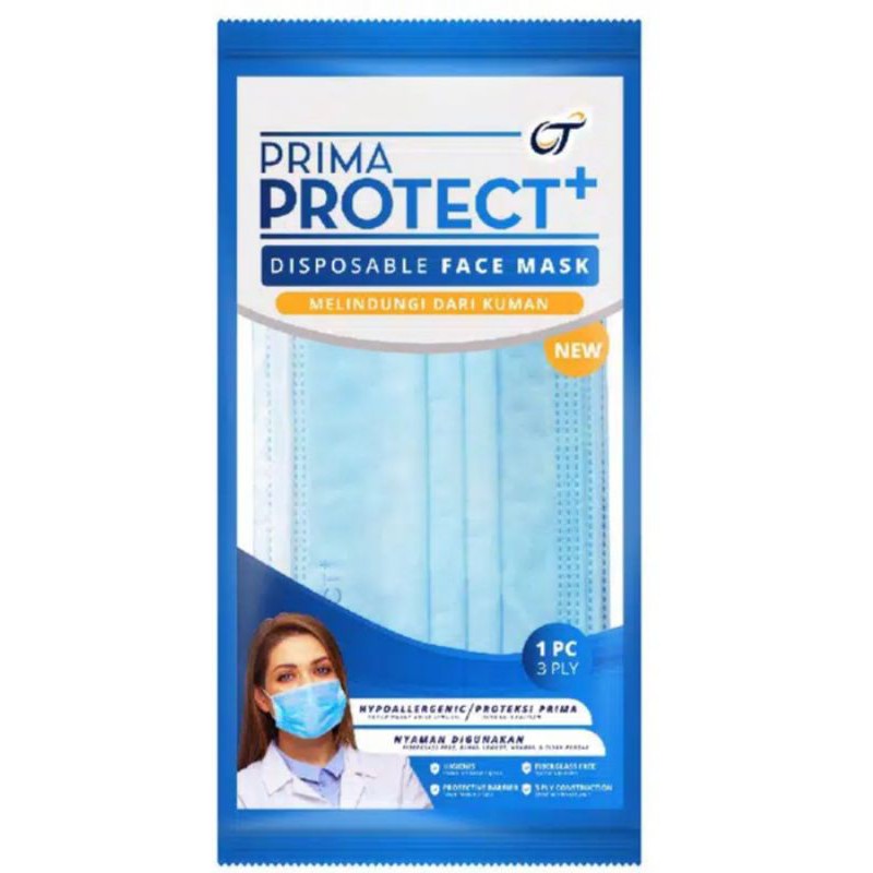Masker PRIMA PROTECT+ Disposable Face Mask 3 Ply