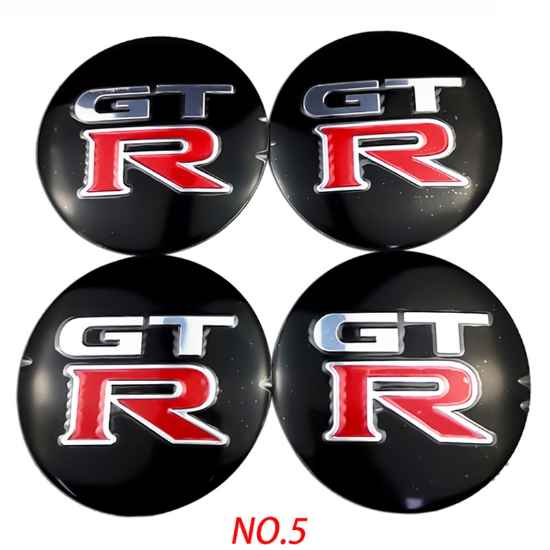 Night knight 4Pcs Stiker Emblem Nissan Nissan NISMO gtr untuk Velg Ban Mobil