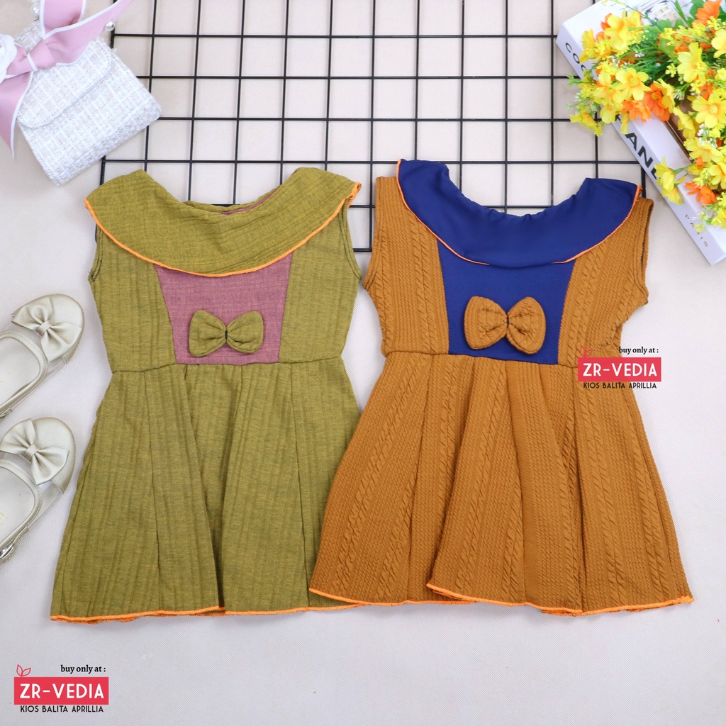 Dress Najwa uk Bayi 3-12 Bulan / Dres Import Anak Perempuan Gaun Pesta Grosir Baju Balita Cewek