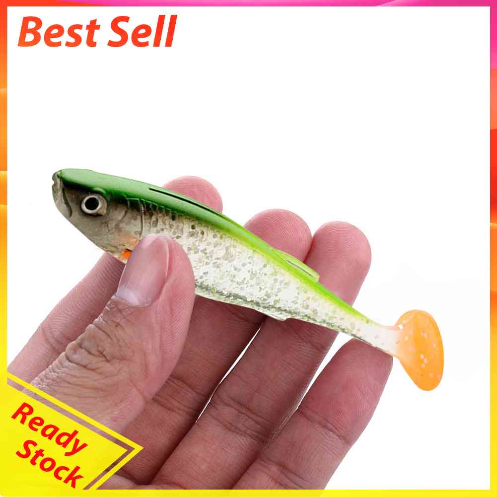 3pcs Soft Fish Bait Artificial T Tail Wobblers 100mm 11.5g Minnow Fishing Lure