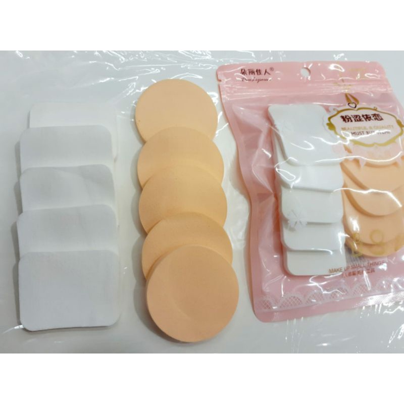 SPONGE bedak / puff bedak isi 10 pc