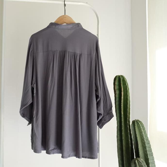 KUALITAS BAGUS KEMEJA SIDNEY - HITAM KEBURU HABIS..