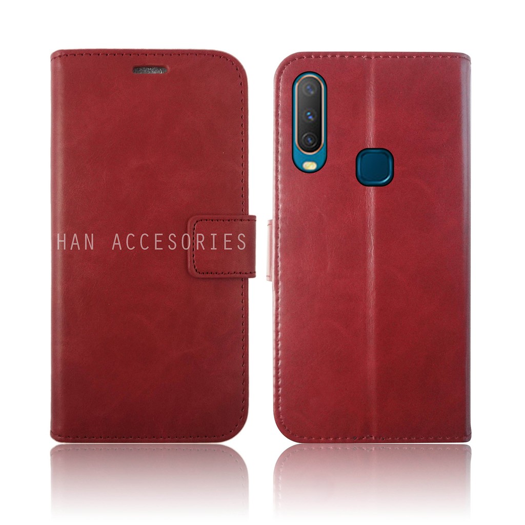 VIVO Y12/Y15/Y17/Y19 Original Fashion Selular Flip Leather Case - Flip Cover