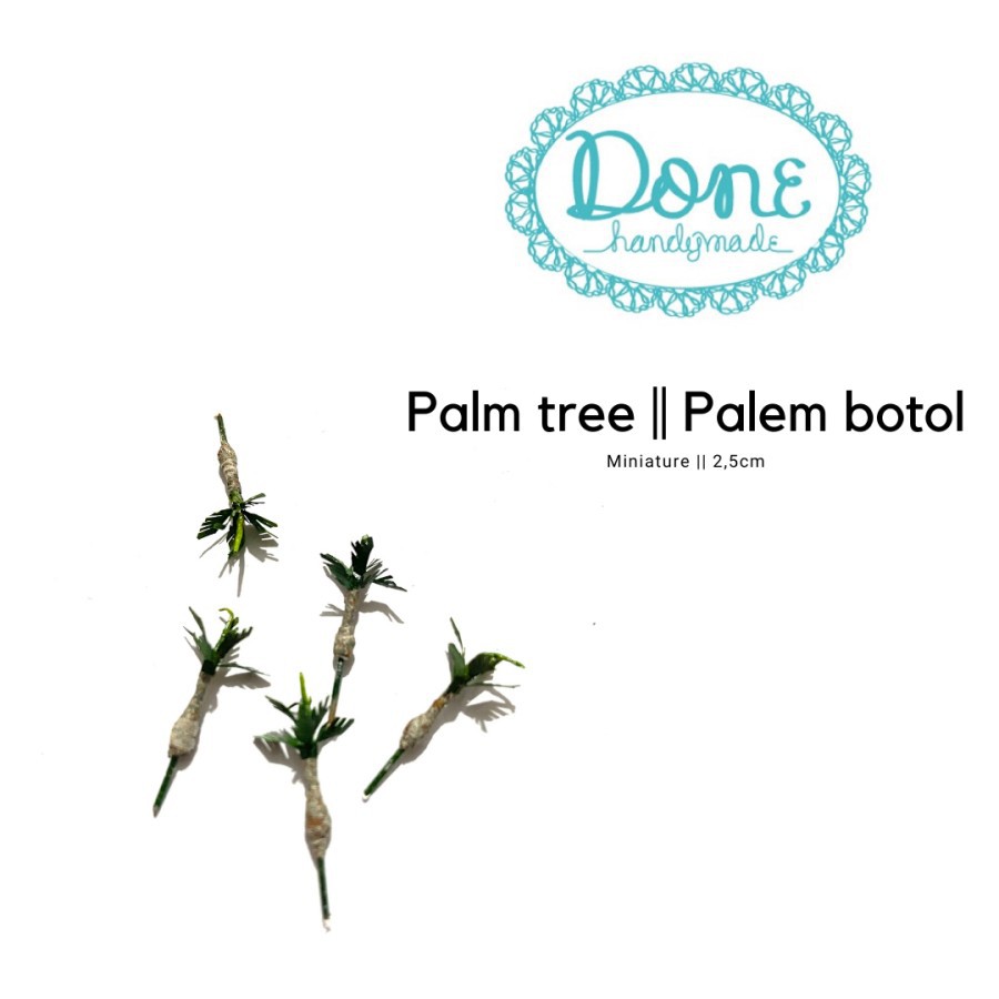 Miniatur palem botol miniature palm tree maket stuff diorama