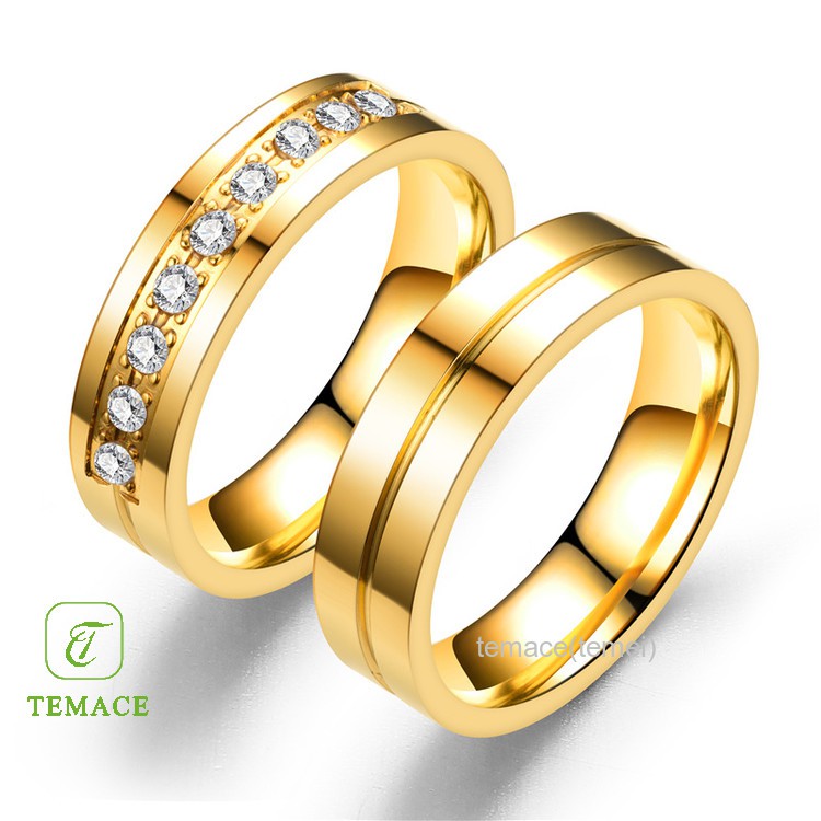 CINCIN TITANIUM COUPLE PRIA WANITA ANTI KARAT ANTI LUNTUR KEREN