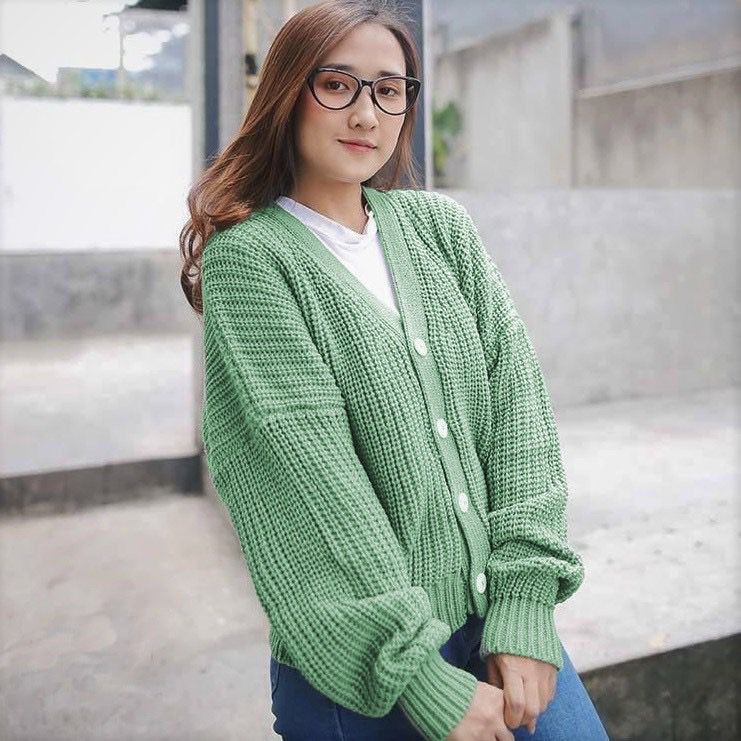 zelline official cardigan rajut wanita aliya