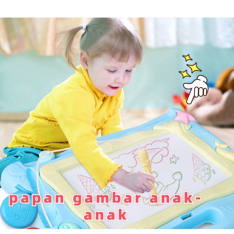 Meja Belajar Gambar Meja Belajar Anak Meja Gambar Anak Mainan papan gambar magnetik portabel anak-anak yang dapat dihapus mewarnai lukisan seni Meja dengan papan tulis gambar multi-fungsi musik - belajar menggambar papan gambar grafiti bayi