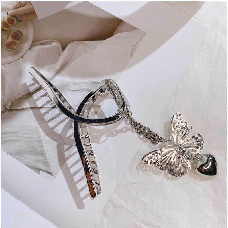 Jepit Rambut Model Butterfly Claw Bahan Metal Gaya Korea