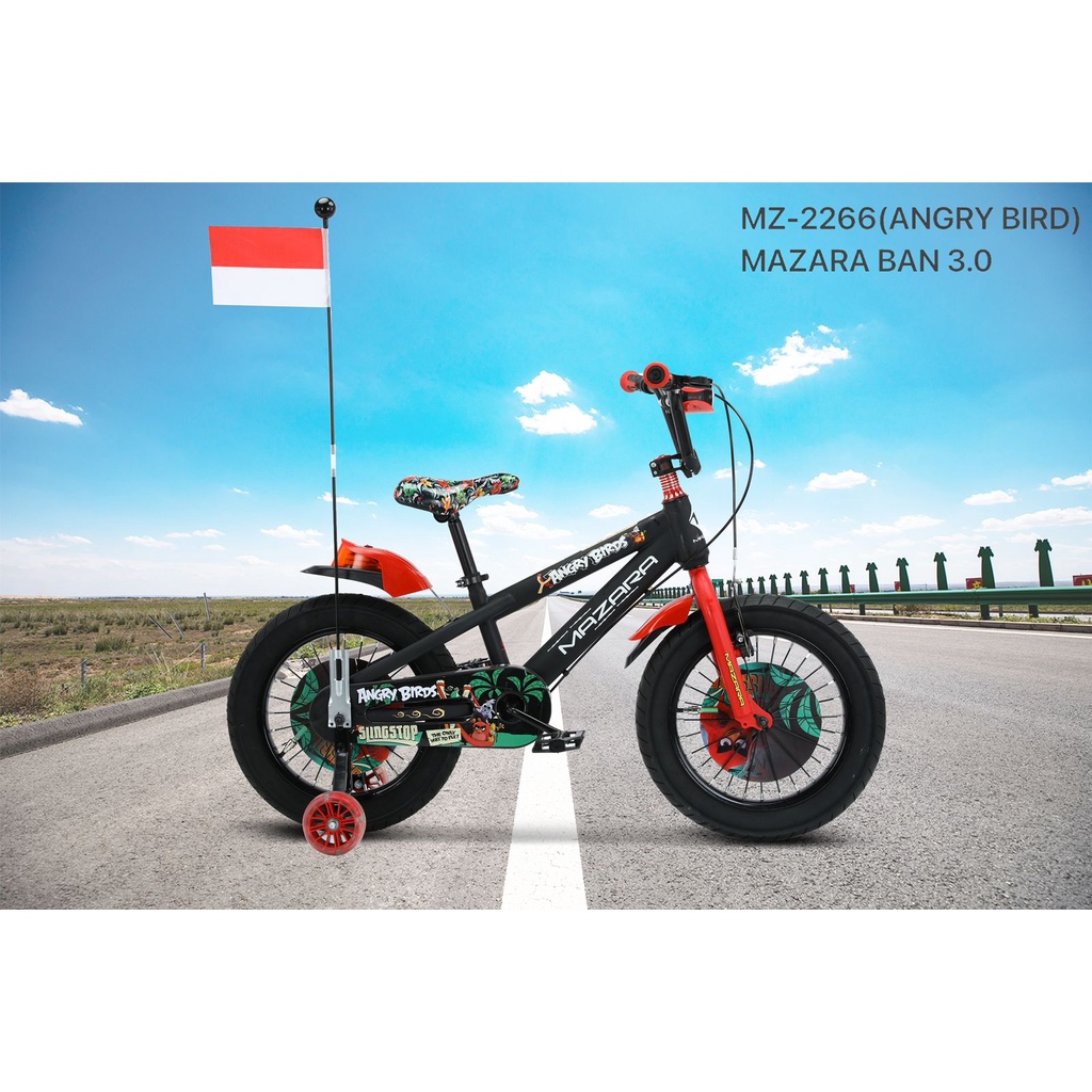 Sepeda BMX 16" Mazara 2266-7-9 (BAN 3.0) DAPAT KLAKSON DAN TIANG BENDERA