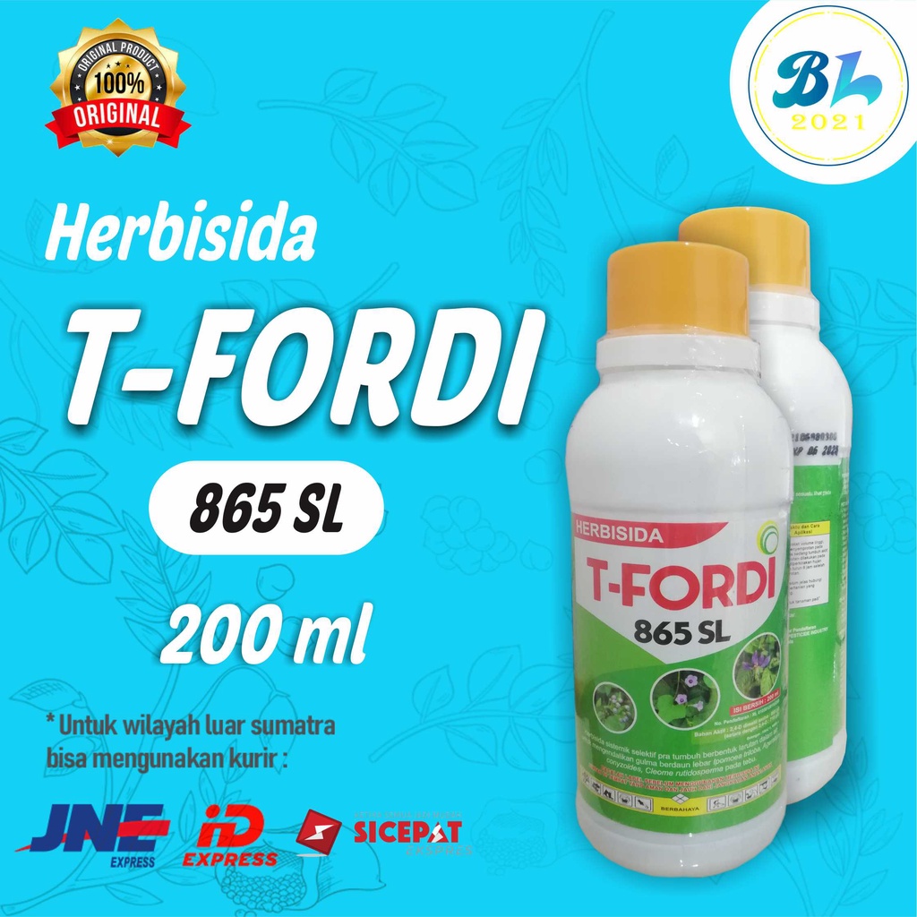 Herbisida Sistemik T-FORDI 865SL 200ml, Untuk rumput,  gulma dan tanaman tebu