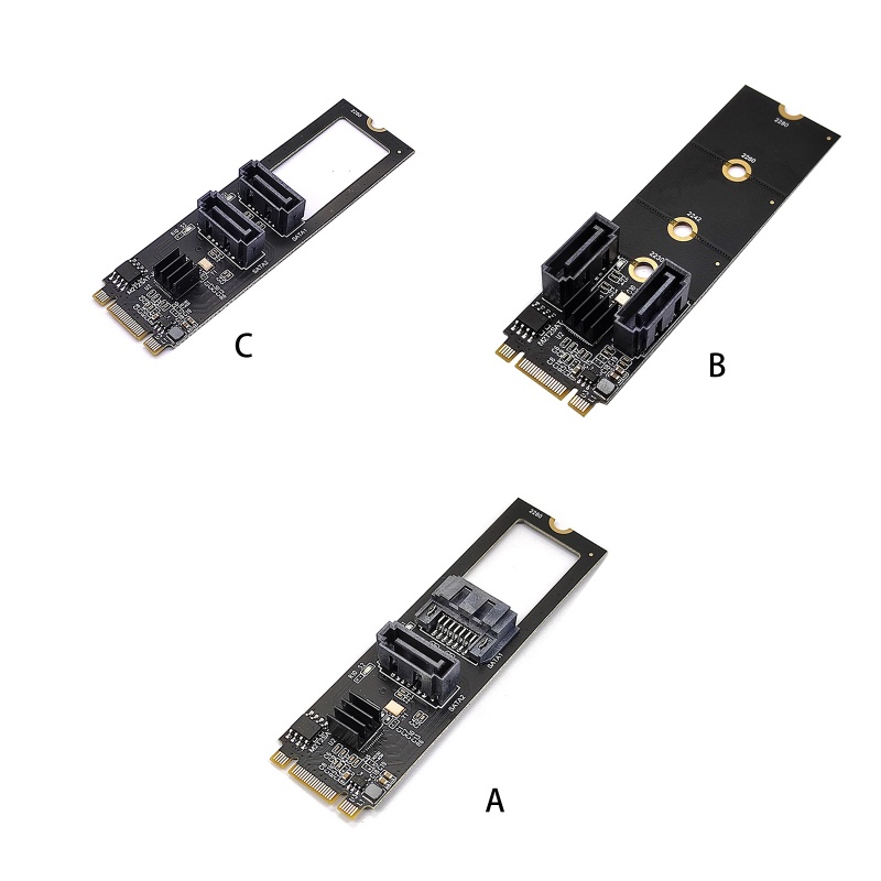 Btsg for M.2 Adapter 2port to NVME Adapter M2 to Sata3.0 PCIe Untuk Kunci for