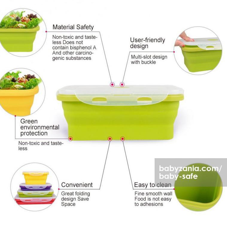 Baby Safe SC02 Collapsible Food Container / Tempat Makan Bisa Dilipat