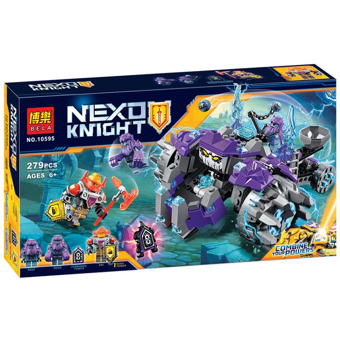 Brick BELA 10595 NEXO KNIGHTS - The Three Brothers - Mainan Koleksi