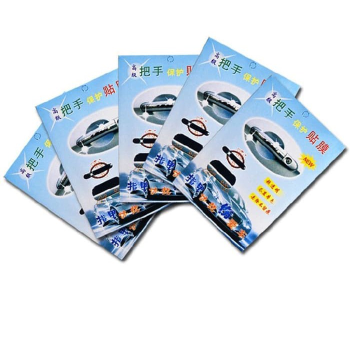 Set Stiker  Film Pelindung Cekungan Gagang Pintu  Mobil  4 