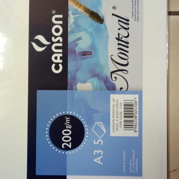 

Rare Item!>-345 Canson montval 200gsm a3 5sht watercolor