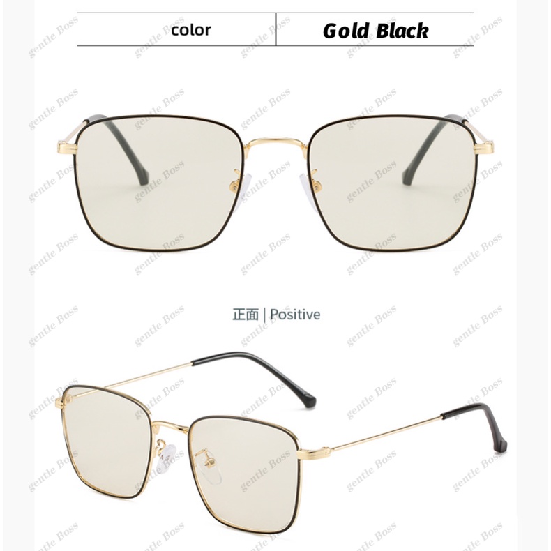 Retro Photochromic Anti Radiation Eye Glasses Simple Square Frame Men and Women