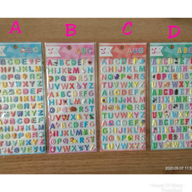 

Termurah STICKER ABJAD LUCU - STICKER HURUF TIMBUL LUCU - Type A Langsung Order